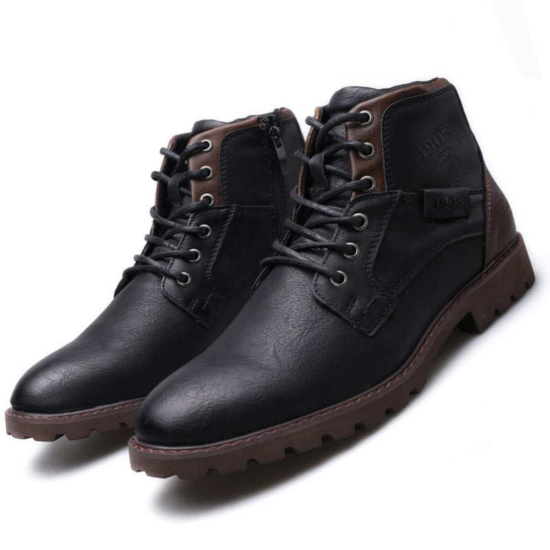 Rugged Men’s Leather Boots – Outdoor & Streetwear