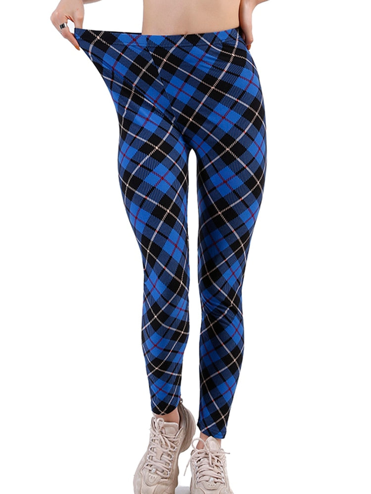 Casual Plaid Leggings