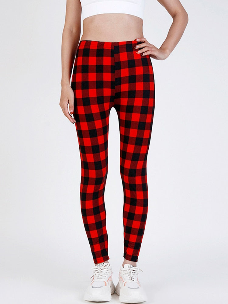 Casual Plaid Leggings