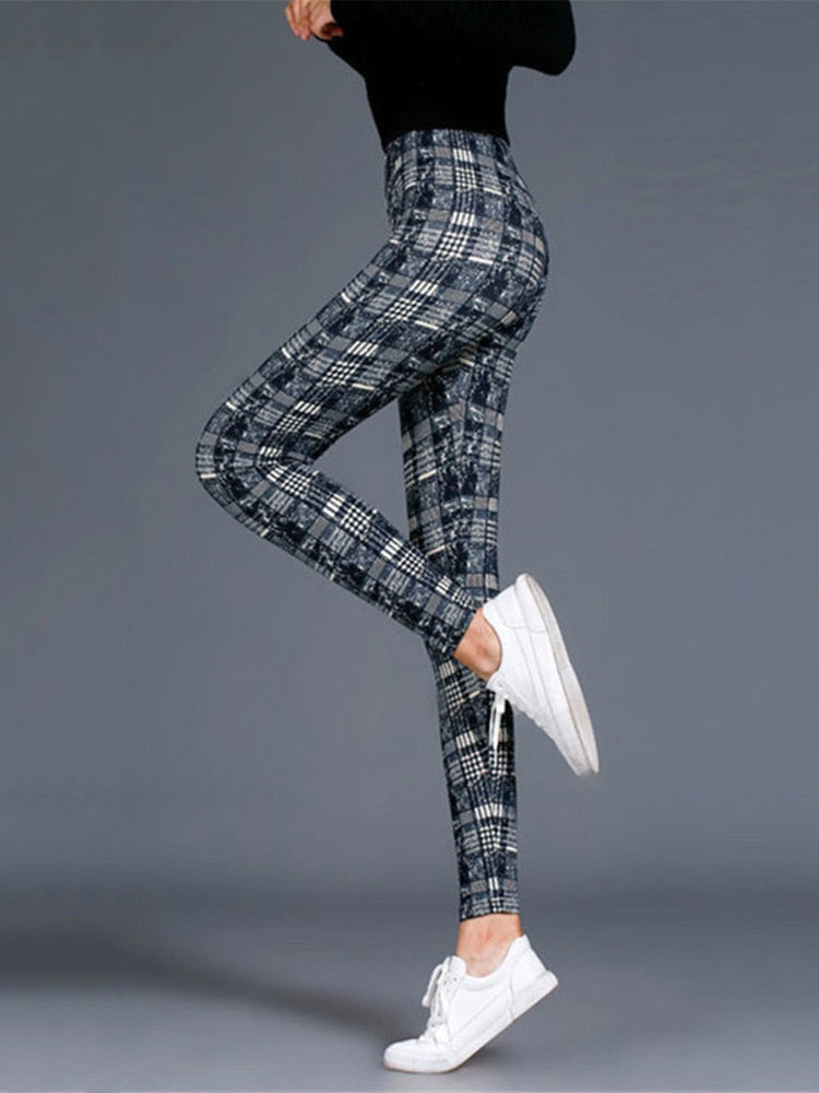 Casual Plaid Leggings
