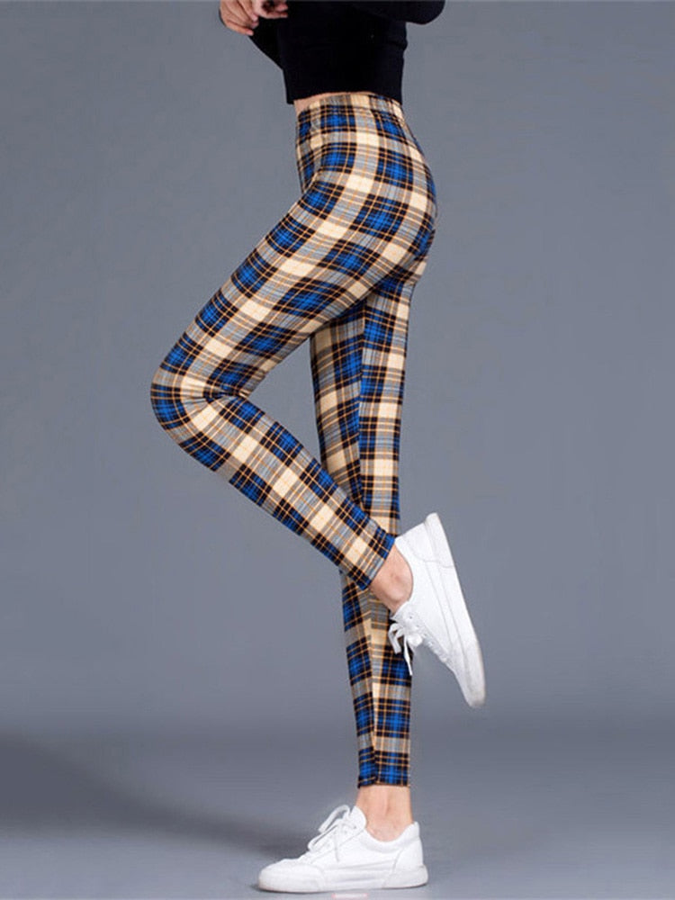 Casual Plaid Leggings