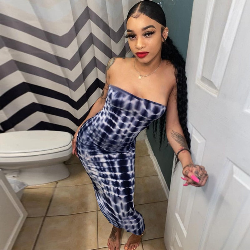 Stripe Sexy V-Neck Bodycon Dress