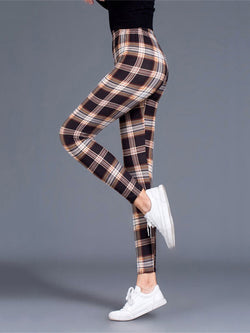 Casual Plaid Leggings