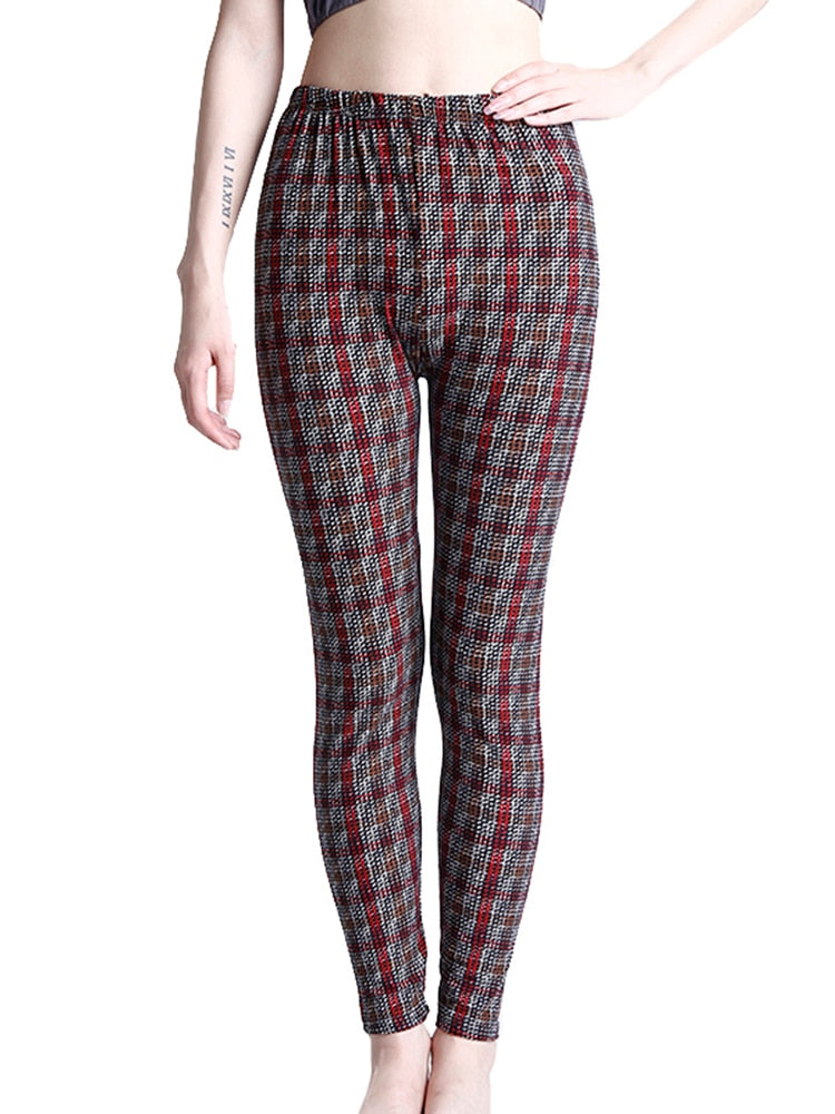 Casual Plaid Leggings