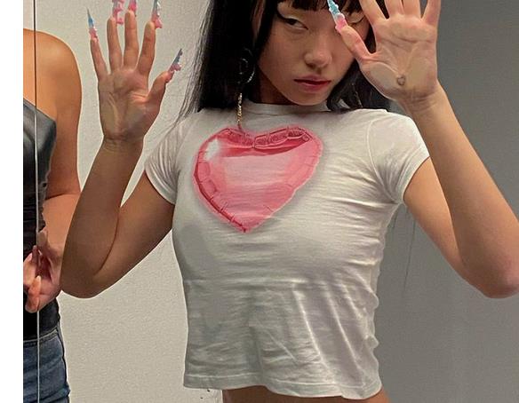 Harajuku Short Sleeve T-Shirt with Chains