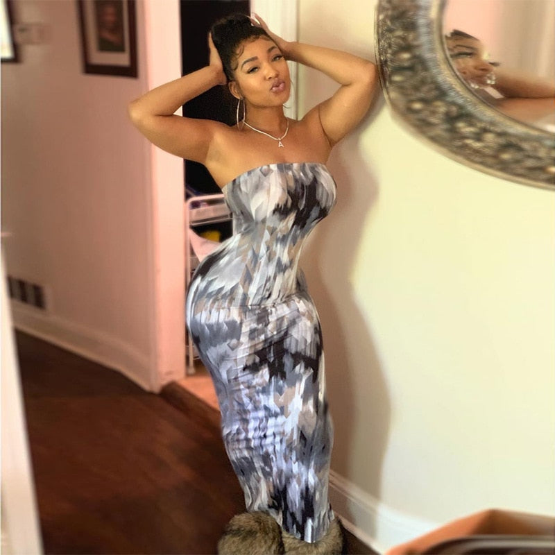 Stripe Sexy V-Neck Bodycon Dress