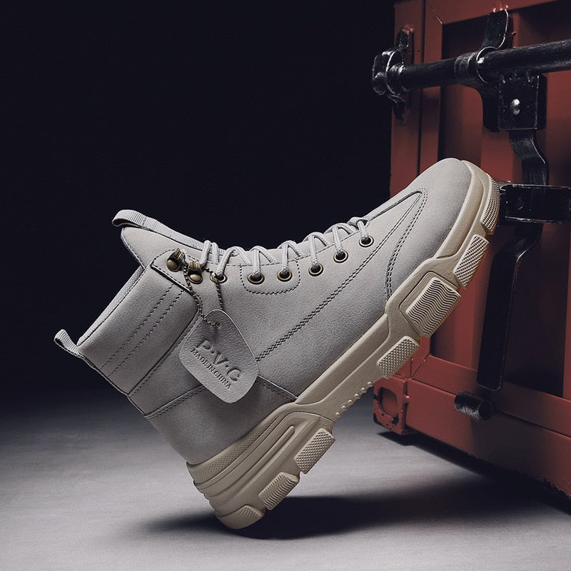 Casual Streetwear Lace-Up Boots – Lightweight Comfort