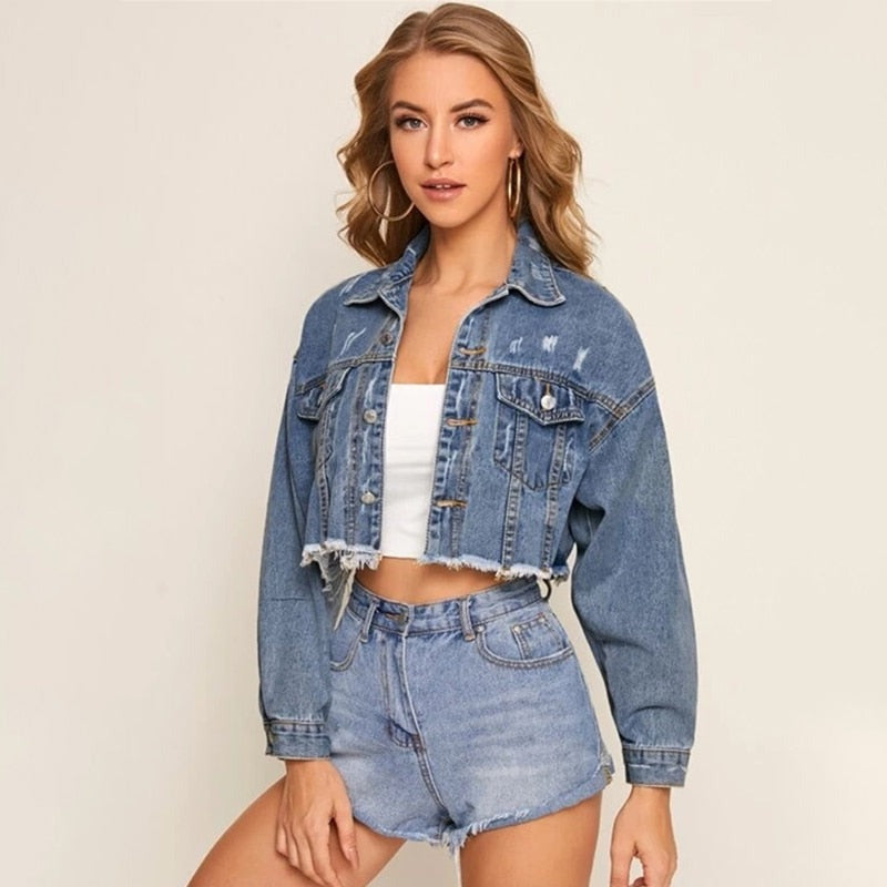 Cropped Denim Jacket