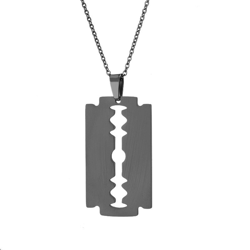 Chic Shaving Blade Pendant Necklace