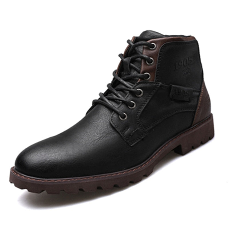 Rugged Men’s Leather Boots – Outdoor & Streetwear