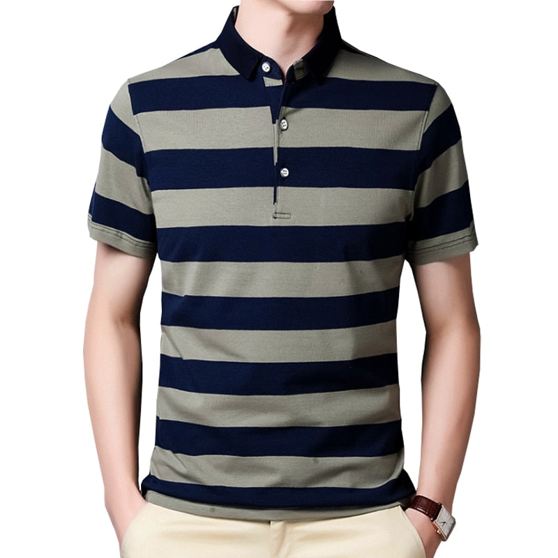 Striped Cotton Polo