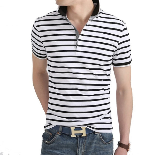 Funky Casual Striped Polo Shirt