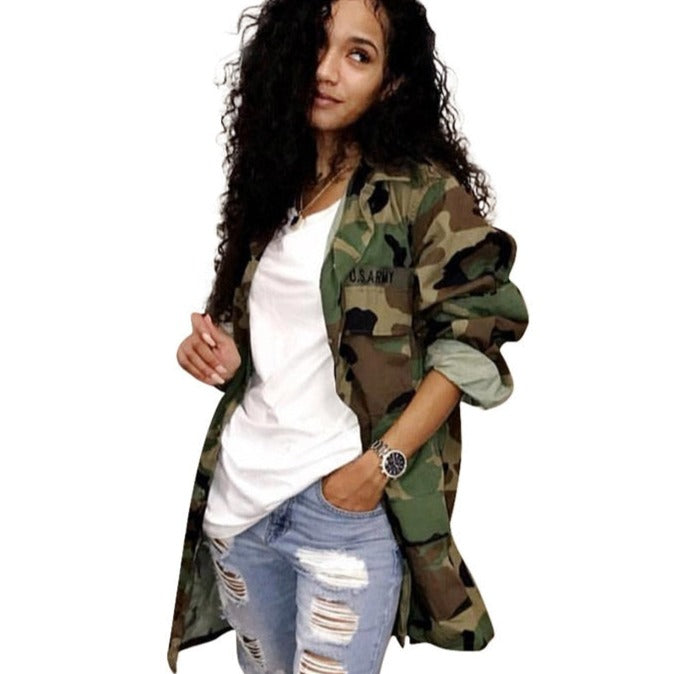 Green Camo Long Jacket