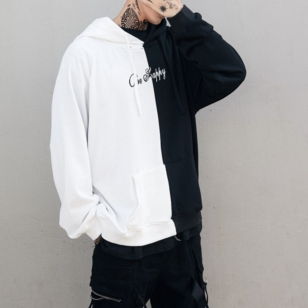 Oversized Patchwork Hoodie