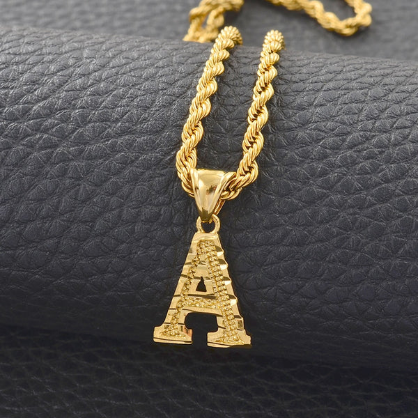 The Gold Rope Chain with Letters