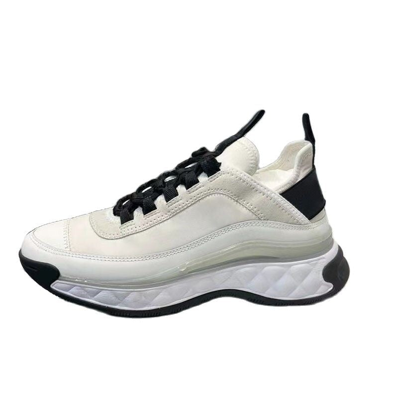 White Black Thick Sole Casual Sneakers